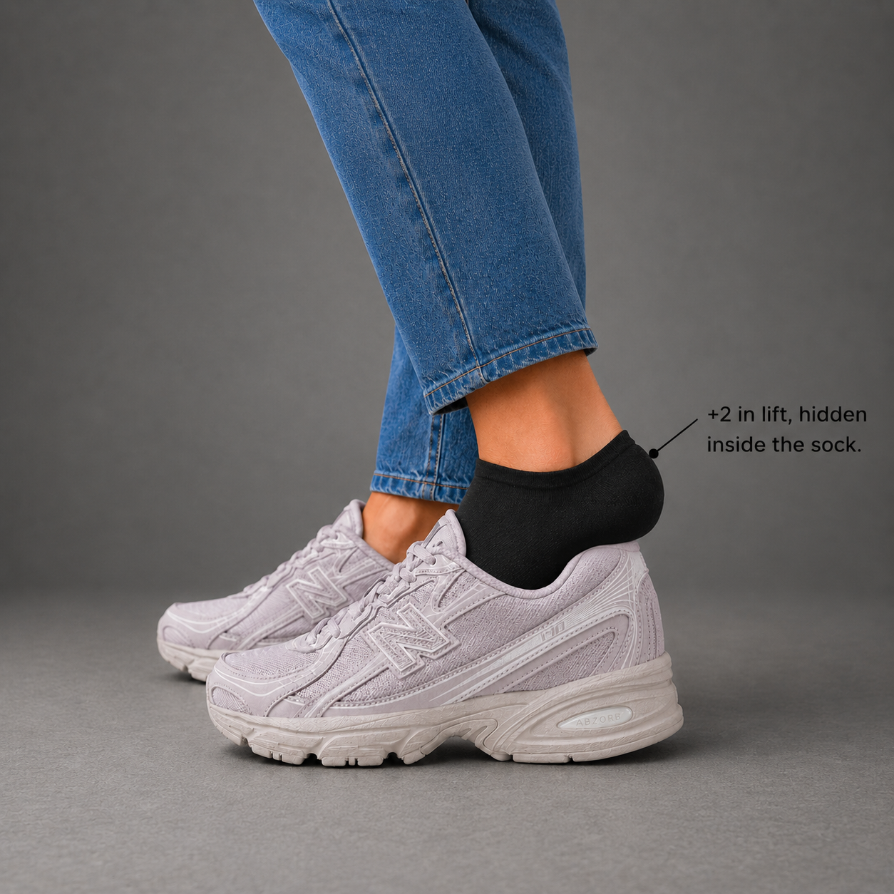 Hidden Lift Height Boost Socks β the lift no one sees