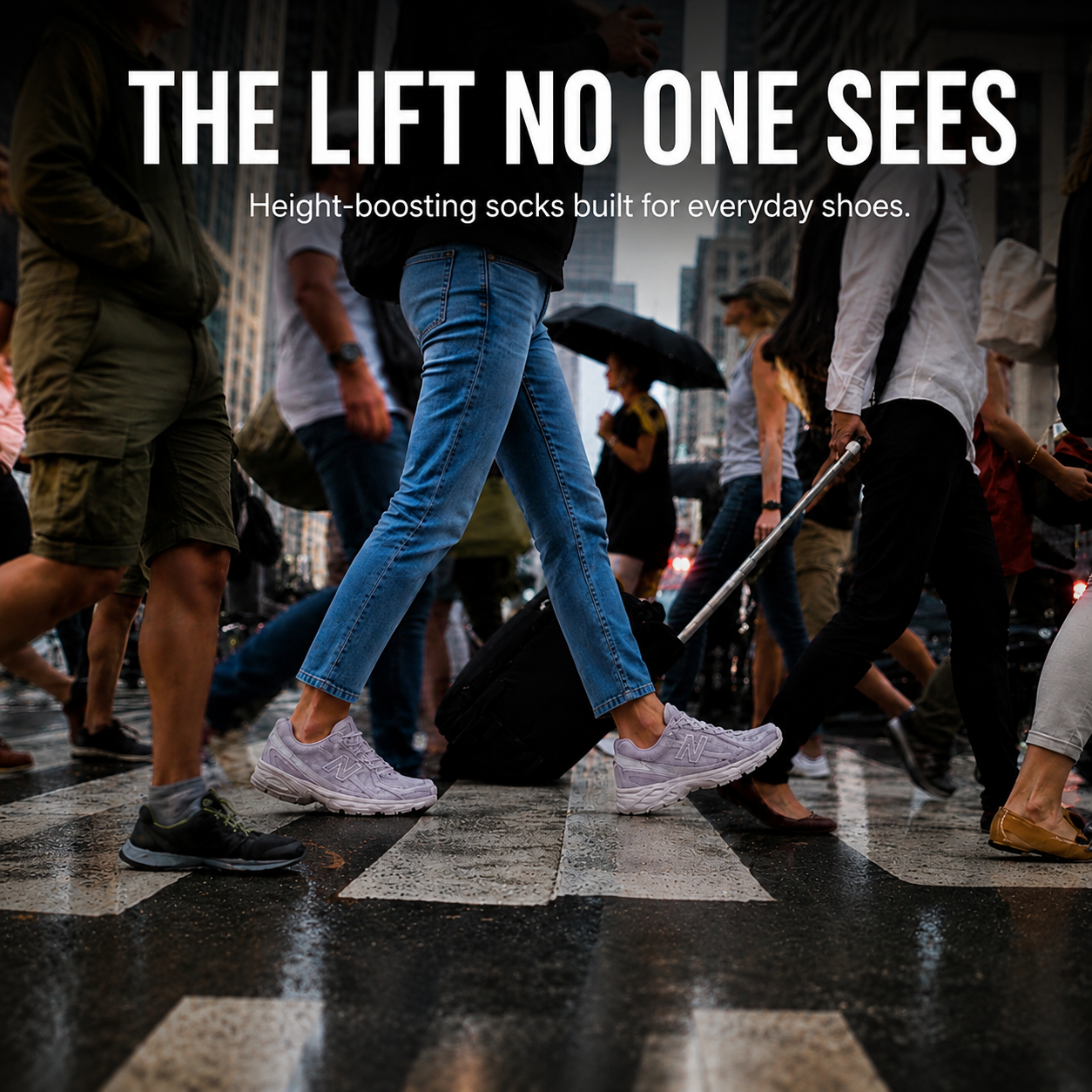 Hidden Lift Height Boost Socks β the lift no one sees